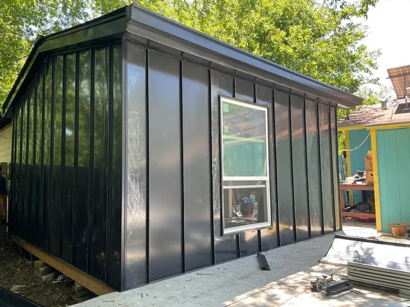 Black standing seam metal wall panels for Metal Roof Installation in Silver Lake